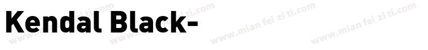 Kendal Black字体转换